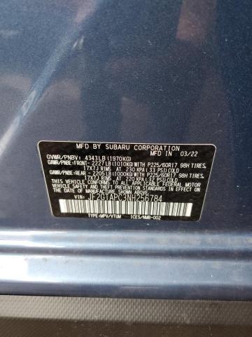 Photo 10 from auction – 2022 SUBARU CROSSTREK with VIN JF2GTAPC3NH256784