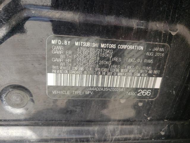 Photo 10 from auction – 2017 MITSUBISHI OUTLANDER with VIN JA4AD2A35HZ002583