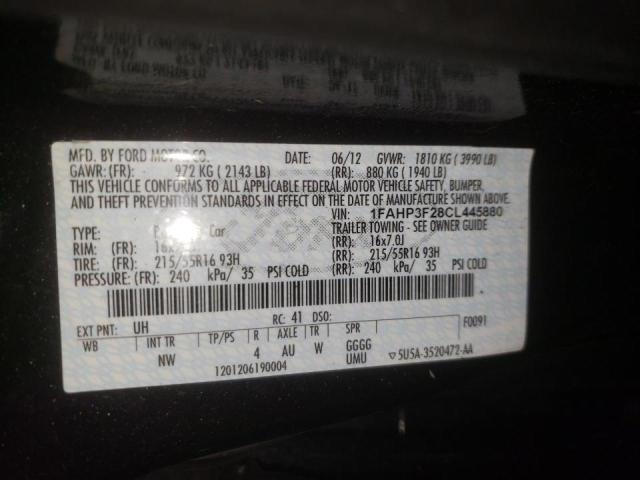 Photo 10 from auction – 2012 FORD FOCUS SE with VIN 1FAHP3F28CL445880