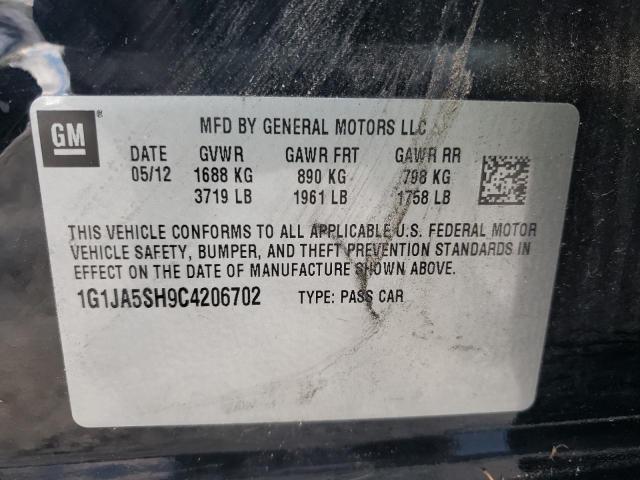 Photo 10 from auction – 2012 CHEVROLET SONIC LS with VIN 1G1JA5SH9C4206702