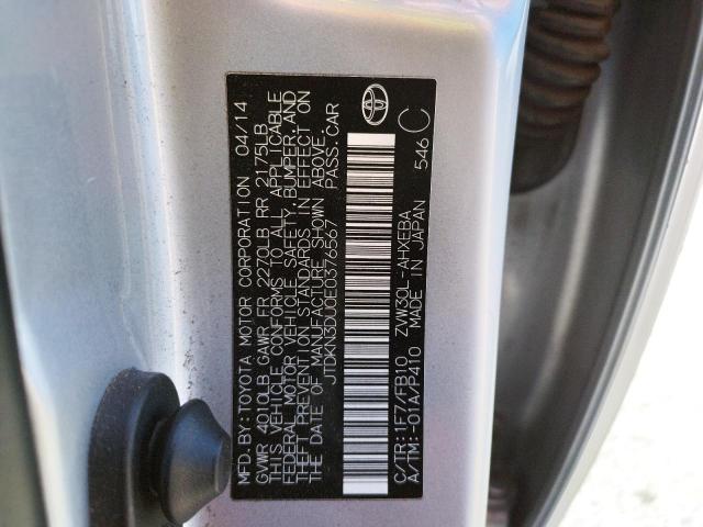 Photo 10 from auction – 2014 TOYOTA PRIUS with VIN JTDKN3DU0E0376567