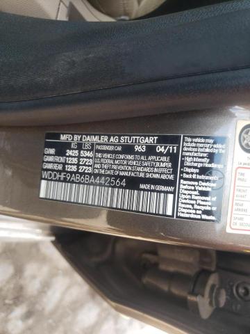 Photo 10 from auction – 2011 MERCEDES-BENZ E 550 4MAT with VIN WDDHF9AB6BA442564