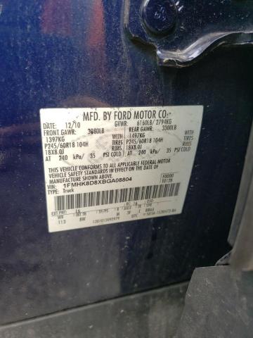 Photo 10 from auction – 2011 FORD EXPLORER X with VIN 1FMHK8D8XBGA08804