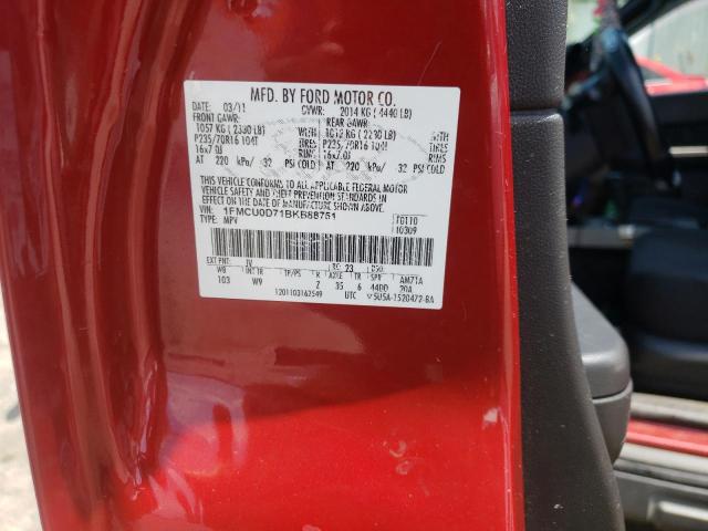 Photo 10 from auction – 2011 FORD ESCAPE XLT with VIN 1FMCU0D71BKB88751