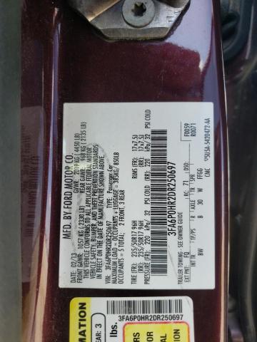 Photo 10 from auction – 2013 FORD FUSION SE with VIN 3FA6P0HR2DR250697