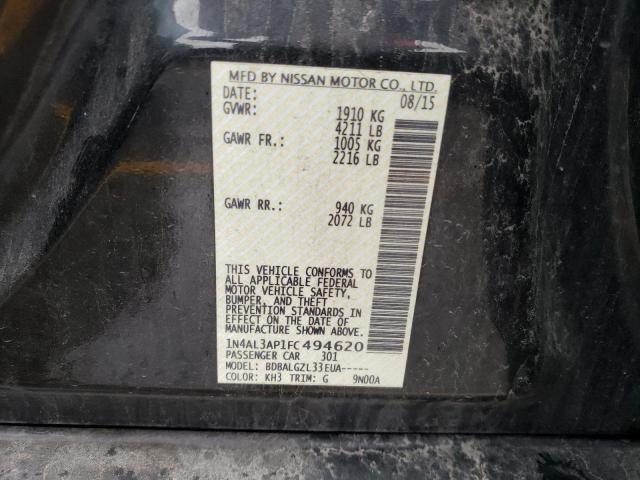 Photo 10 from auction – 2015 NISSAN ALTIMA 2.5 with VIN 1N4AL3AP1FC494620