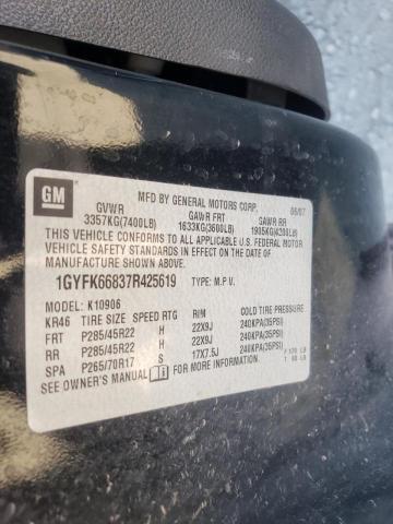 Foto 10 de la subasta – 2007 CADILLAC ESCALADE E con VIN 1GYFK66837R425619