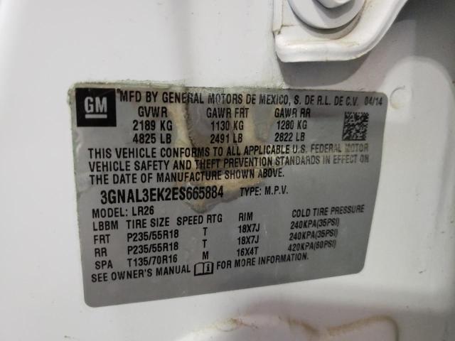Photo 10 from auction – 2014 CHEVROLET CAPTIVA LT with VIN 3GNAL3EK2ES665884