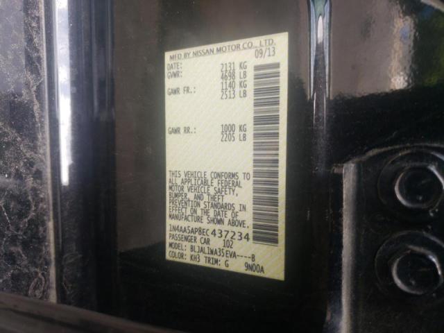 Photo 10 from auction – 2014 NISSAN MAXIMA S with VIN 1N4AA5AP8EC437234