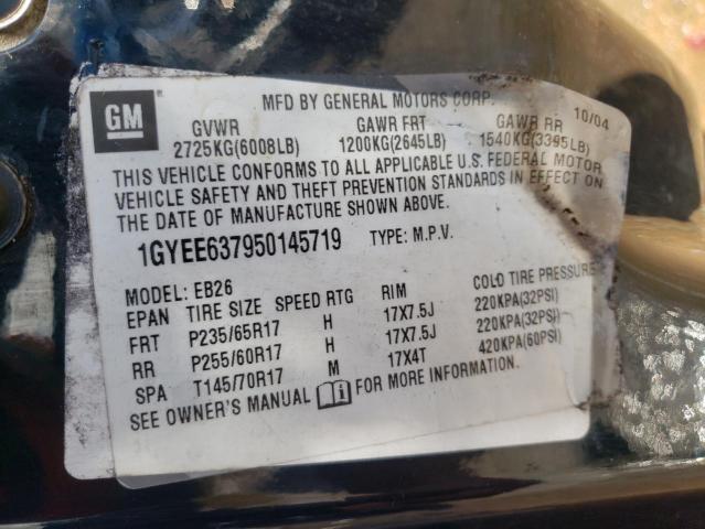 Photo 10 from auction – 2005 CADILLAC SRX with VIN 1GYEE637950145719