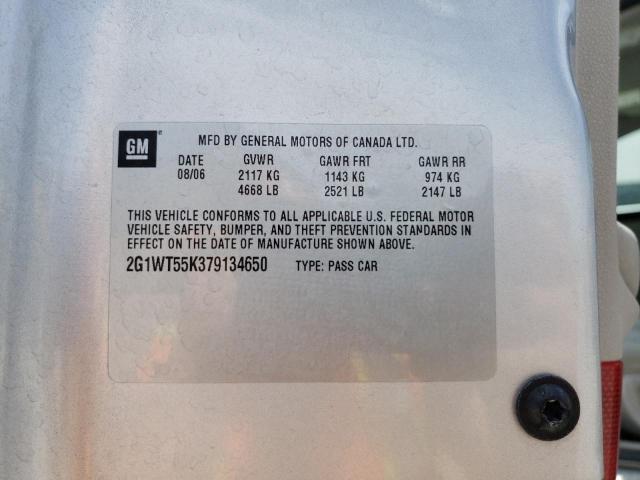 Photo 10 from auction – 2007 CHEVROLET IMPALA LT with VIN 2G1WT55K379134650