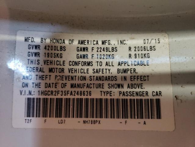 Photo 10 from auction – 2015 HONDA ACCORD LX with VIN 1HGCR2F35FA248636