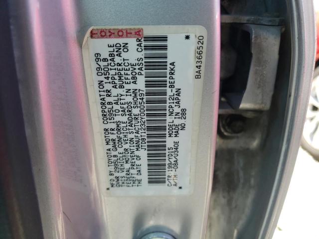 Photo 10 from auction – 2000 TOYOTA ECHO with VIN JTDBT1232Y0005497