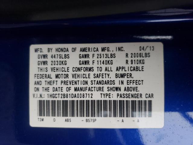 Photo 10 from auction – 2013 HONDA ACCORD EXL with VIN 1HGCT2B81DA008712