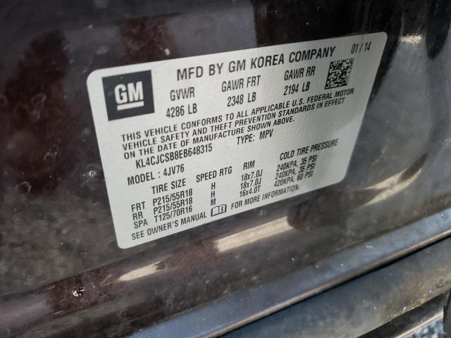 Photo 10 from auction – 2014 BUICK ENCORE with VIN KL4CJCSB8EB648315