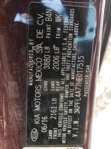 Photo 10 from auction – 2017 KIA FORTE LX with VIN 3KPFL4A77HE017515