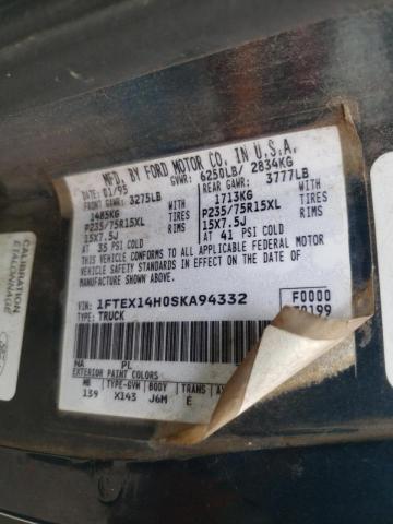 Photo 10 from auction – 1995 FORD F150 with VIN 1FTEX14H0SKA94332