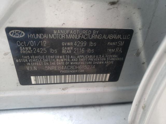 Photo 10 from auction – 2013 HYUNDAI SONATA GLS with VIN 5NPEB4AC8DH615274