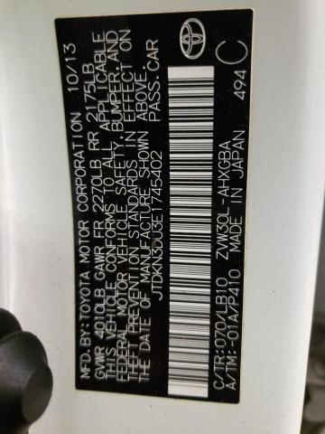 Photo 10 from auction – 2014 TOYOTA PRIUS with VIN JTDKN3DU3E1745402