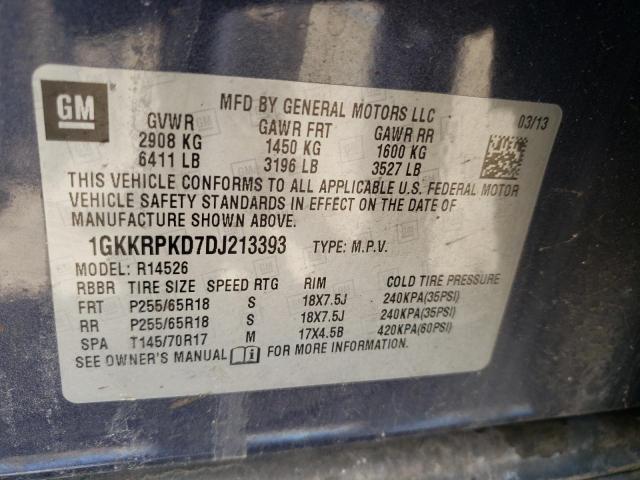 Photo 10 from auction – 2013 GMC ACADIA SLE with VIN 1GKKRPKD7DJ213393