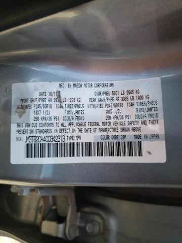 Photo 10 from auction – 2012 MAZDA CX-9 with VIN JM3TB2CA4C0342313