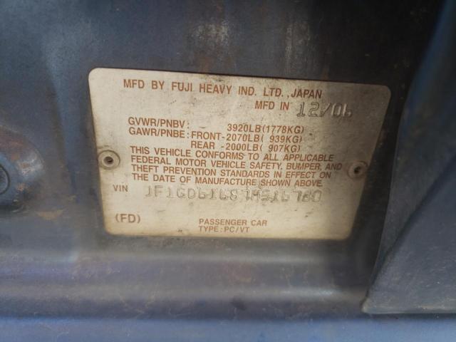 Photo 10 from auction – 2007 SUBARU IMPREZA 2. with VIN JF1GD61687H516780