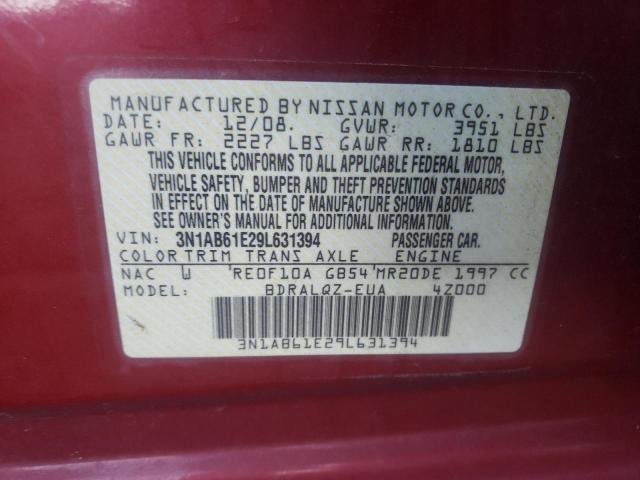Photo 10 from auction – 2009 NISSAN SENTRA 2.0 with VIN 3N1AB61E29L631394