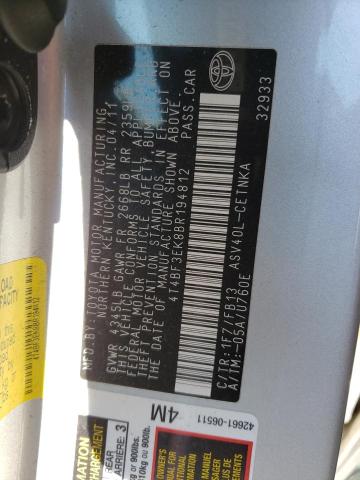 صورة رقم 10 من المزاد - 2011 TOYOTA CAMRY BASE مع VIN 4T4BF3EK8BR194812