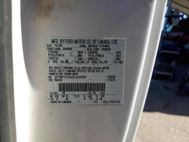 Photo 10 from auction – 2004 FORD F-150 HERI with VIN 2FTRF17244CA39787