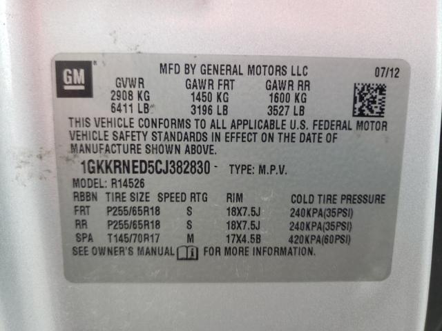 Zdjęcie 10 z aukcji – 2012 GMC ACADIA SLE z VIN 1GKKRNED5CJ382830