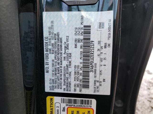 Photo 10 from auction – 2014 FORD FUSION SE with VIN 3FA6P0LU2ER252379
