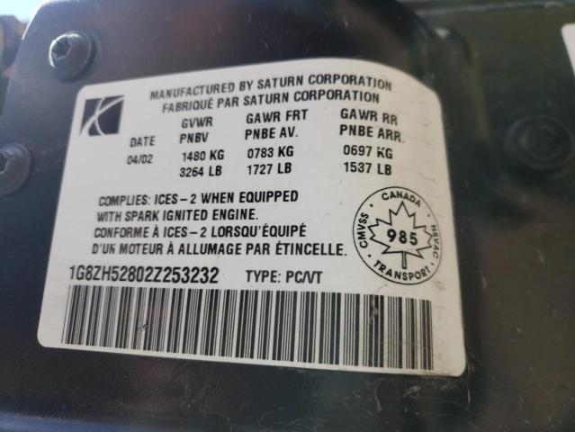 Photo 10 from auction – 2002 SATURN SL1 with VIN 1G8ZH52802Z253232