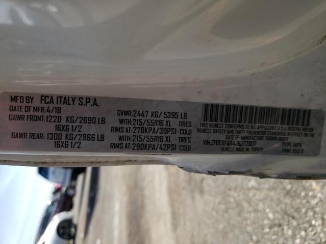 Photo 10 from auction – 2018 RAM PROMASTER with VIN ZFBERFAB4J6J72807