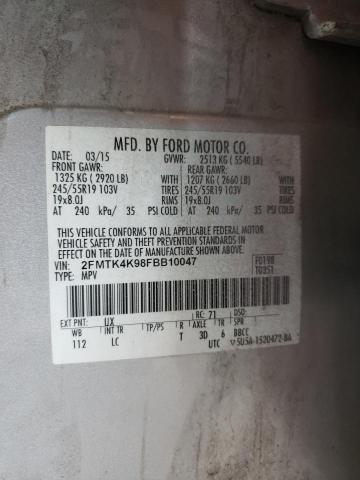 Photo 10 from auction – 2015 FORD EDGE TITAN with VIN 2FMTK4K98FBB10047