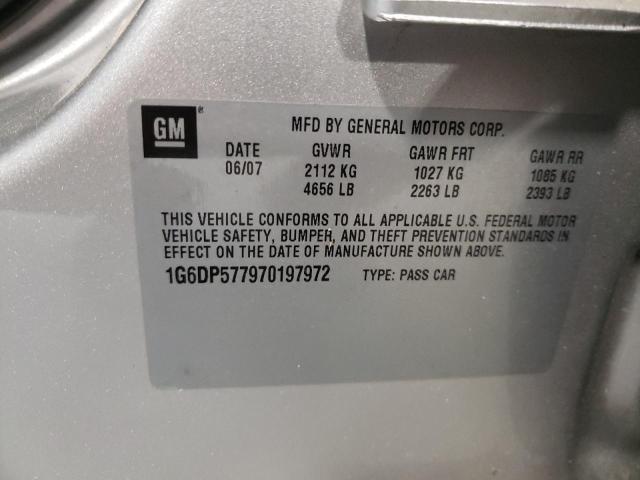 Photo 10 from auction – 2007 CADILLAC CTS HI FEA with VIN 1G6DP577970197972