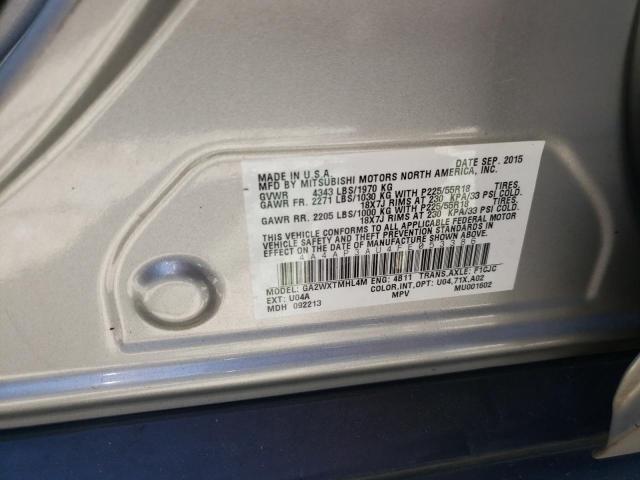 Photo 10 from auction – 2015 MITSUBISHI OUTLANDER with VIN 4A4AP3AU4FE053386