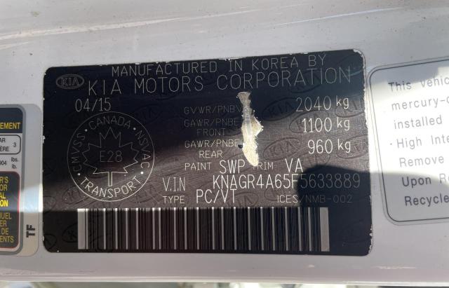Zdjęcie 10 z aukcji – 2015 KIA OPTIMA SX z VIN KNAGR4A65F5633889