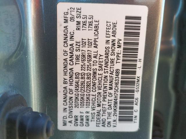 Photo 10 from auction – 2012 HONDA CR-V EXL with VIN 2HKRM4H75CH633489