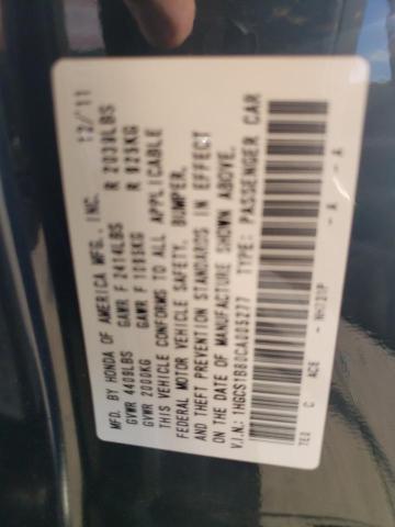 Photo 10 from auction – 2012 HONDA ACCORD EXL with VIN 1HGCS1B80CA005277