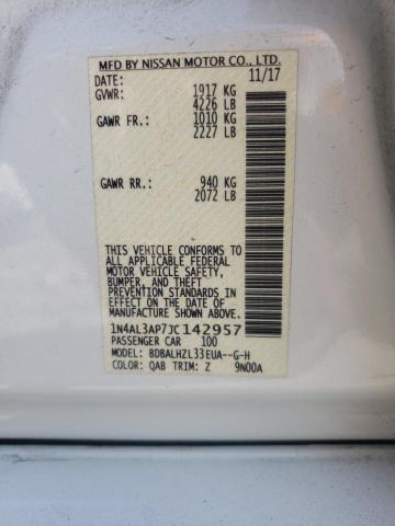 Photo 10 from auction – 2018 NISSAN ALTIMA 2.5 with VIN 1N4AL3AP7JC142957