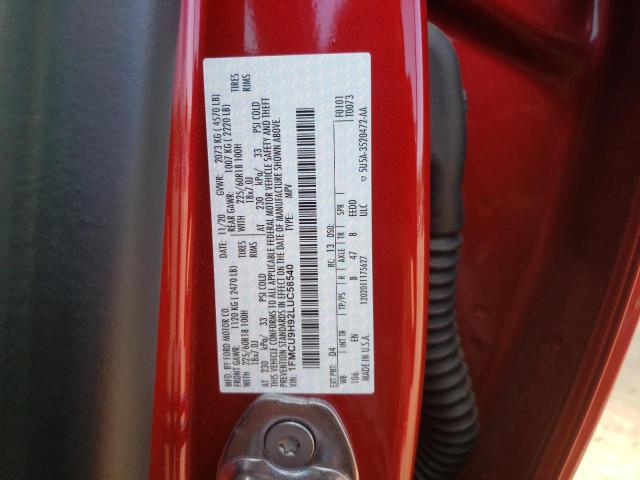 Photo 10 from auction – 2020 FORD ESCAPE SEL with VIN 1FMCU9H92LUC58540