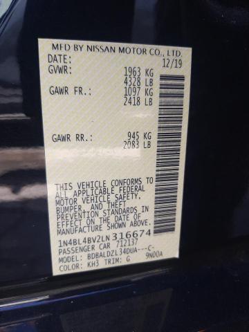 Photo 10 from auction – 2020 NISSAN ALTIMA S with VIN 1N4BL4BV2LN316674