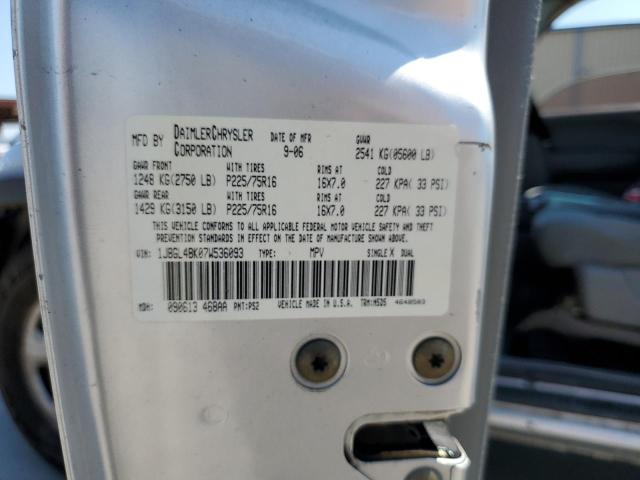 Photo 10 from auction – 2007 JEEP LIBERTY SP with VIN 1J8GL48K07W536093