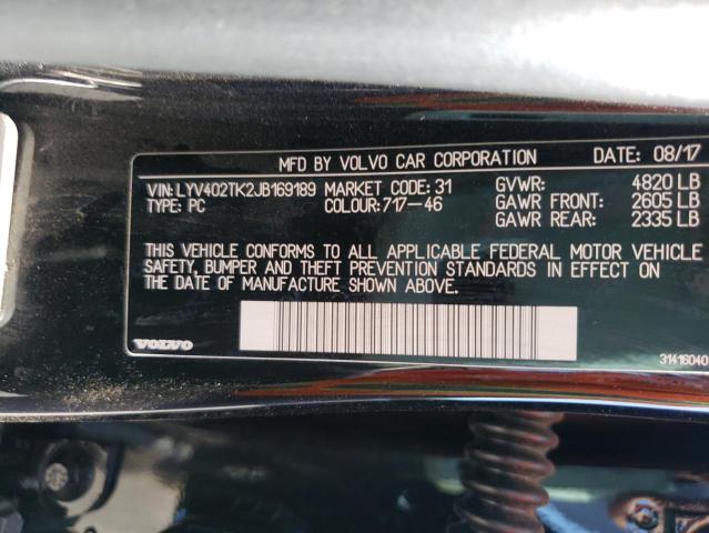 Photo 10 from auction – 2018 VOLVO S60 INSCRI with VIN LYV402TK2JB169189