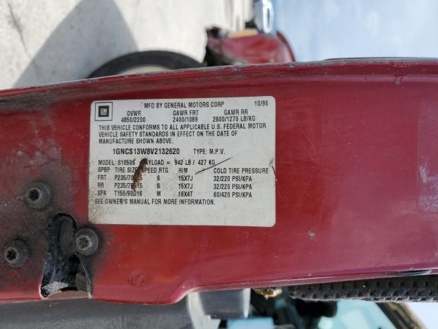 Photo 10 from auction – 1997 CHEVROLET BLAZER with VIN 1GNCS13W8V2132620