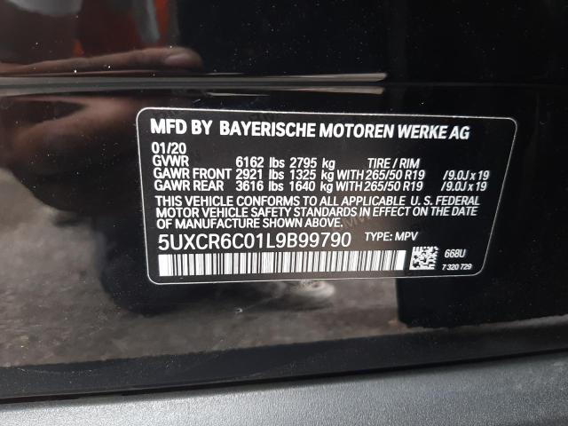 Photo 10 from auction – 2020 BMW X5 XDRIVE4 with VIN 5UXCR6C01L9B99790