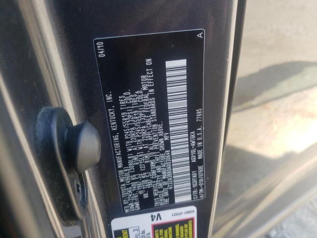 Photo 10 from auction – 2010 TOYOTA VENZA with VIN 4T3ZA3BB0AU030648