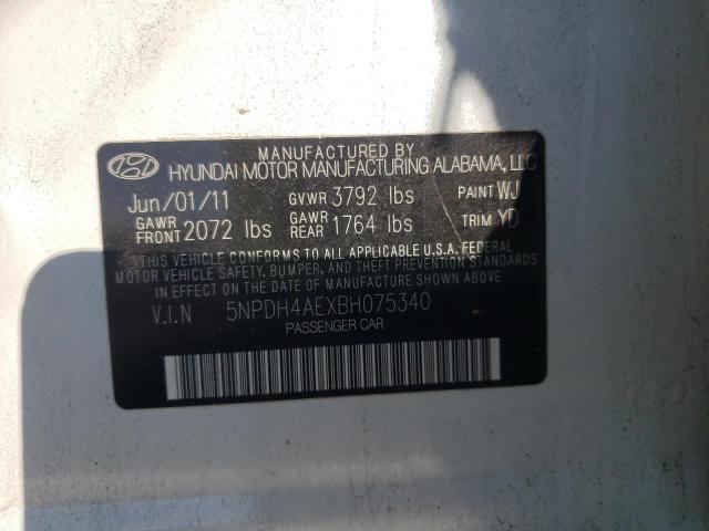 Photo 10 from auction – 2011 HYUNDAI ELANTRA GL with VIN 5NPDH4AEXBH075340