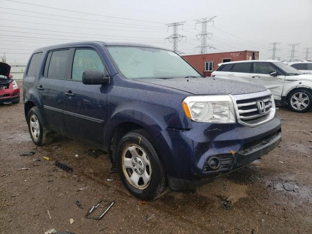 HONDA PILOT LX 2014 with VIN 5FNYF4H25EB030909 - Photo from auction