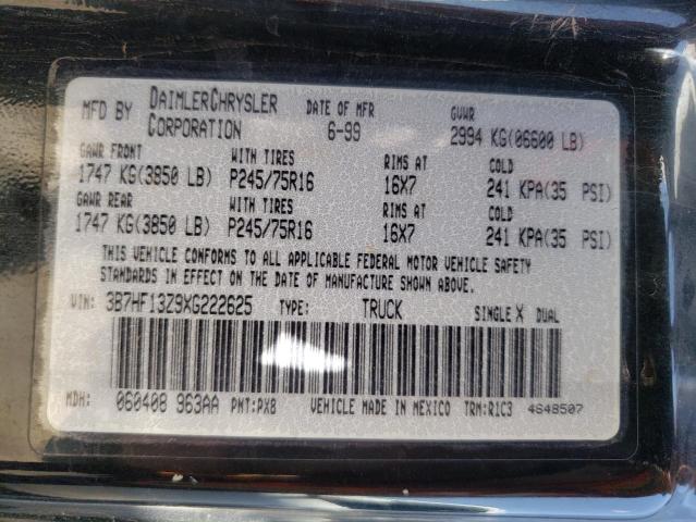 Photo 10 from auction – 1999 DODGE RAM 1500 with VIN 3B7HF13Z9XG222625